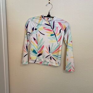 Crazy 8 Pink and White Long Sleeve Tee